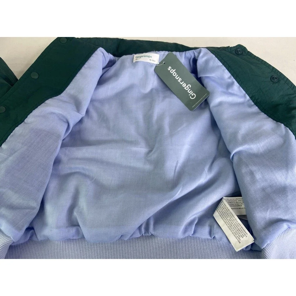Gingersnaps Urban Maverick All Star Captain Varsity Jacket Green Boys Size 4